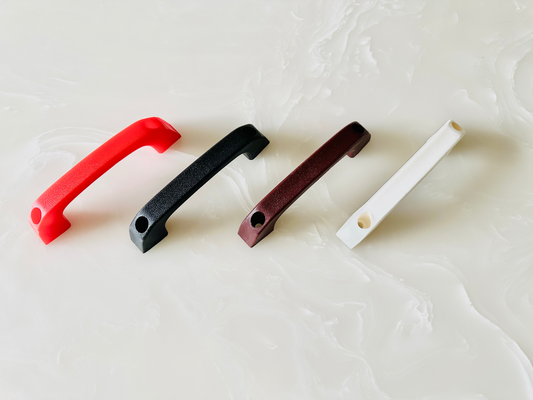 Door handles in various colors