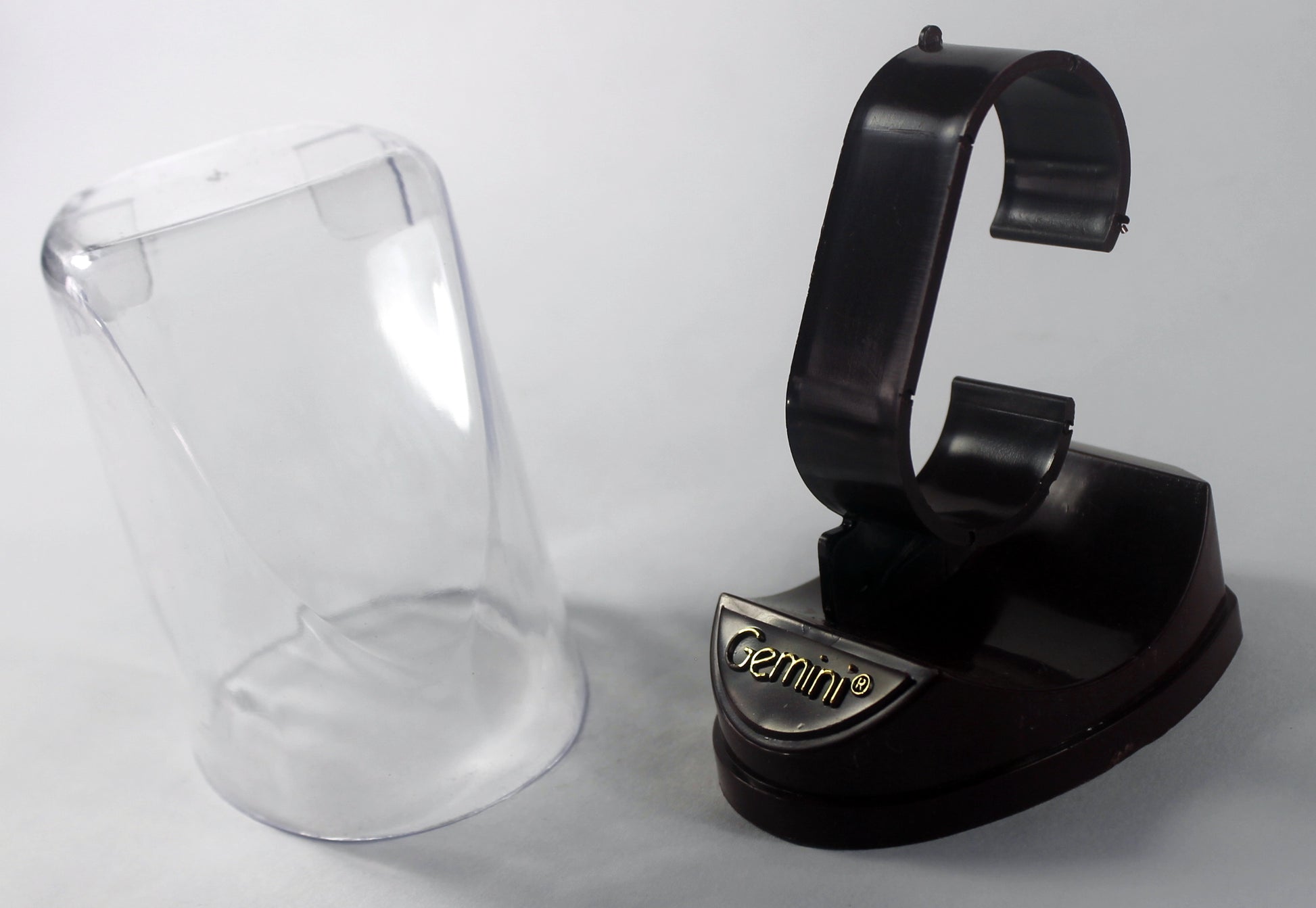 Watch display stand - Brown with logo embossed