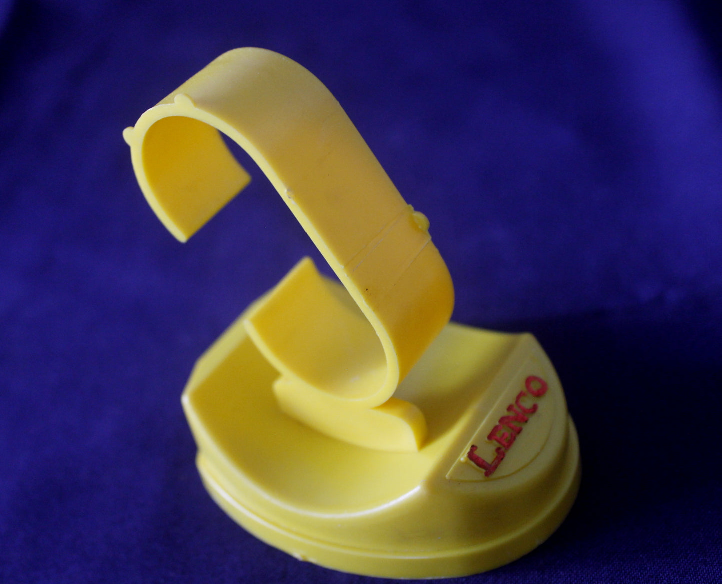 Watch display stand - Yellow with logo embossed